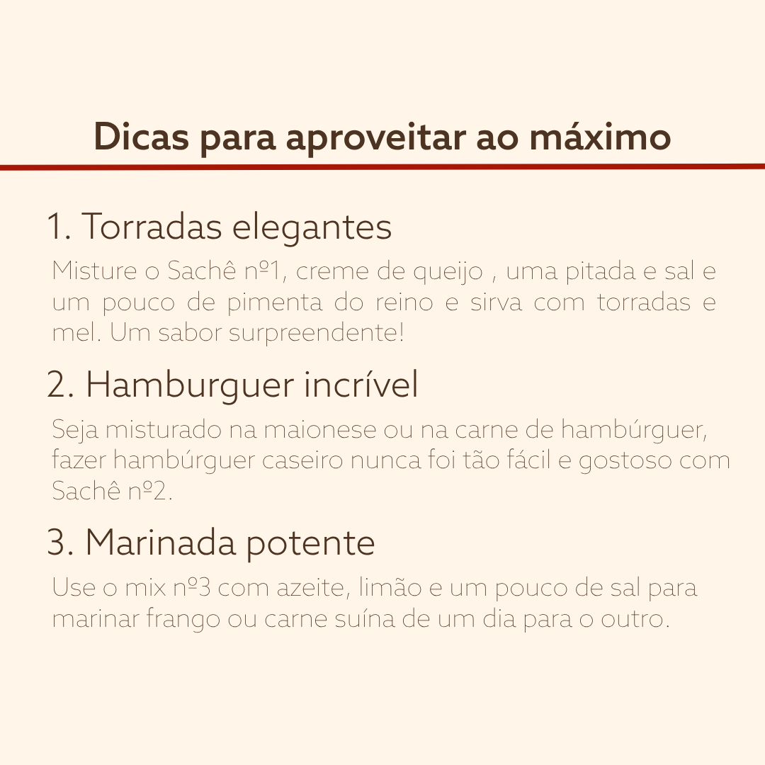 Kit Sachês nº 1 e nº3 | 6 unidades