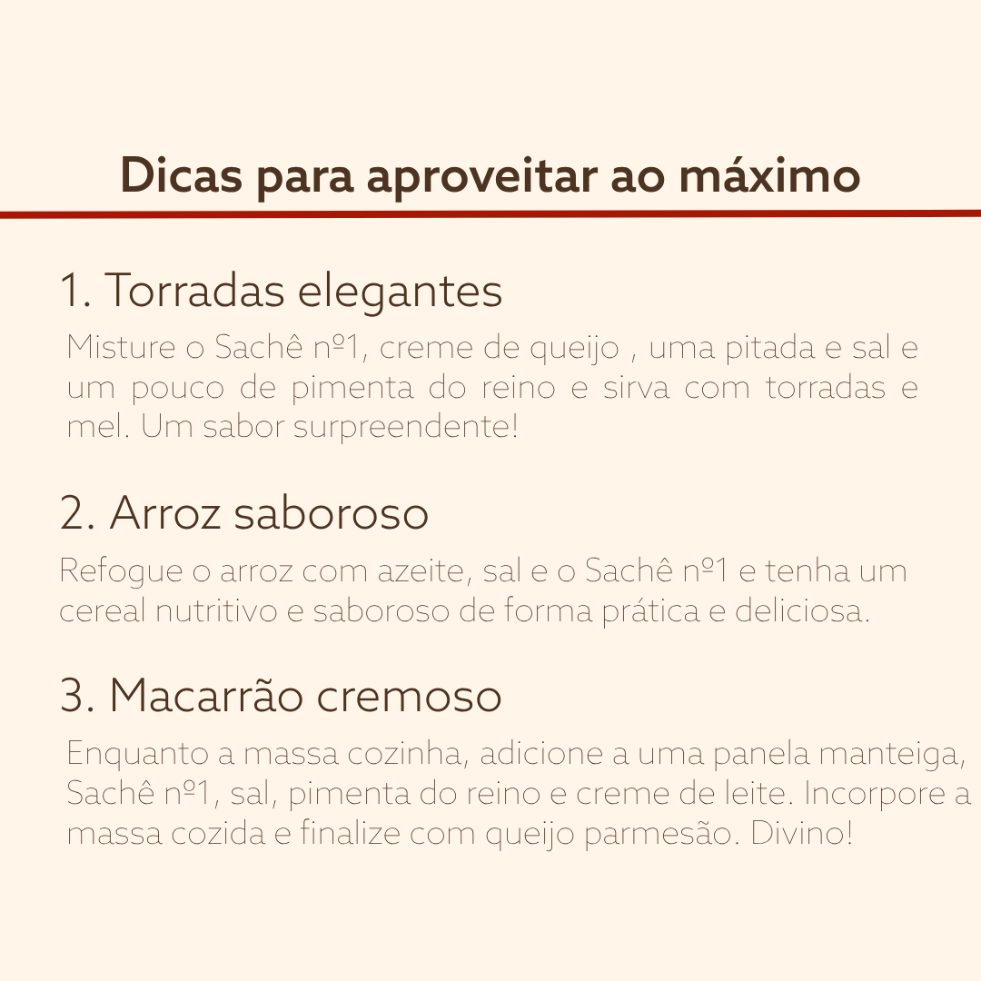 Tempero Básico Natural | 3 unidades de Sachê nº 1
